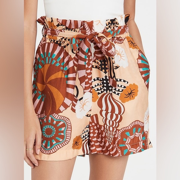 Scotch & Soda Pants - Scotch & Soda Sun Ray Viscose High Waisted Printed Shorts